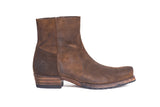 bottines montcalm peau retournee marron fonce