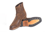 semelle bottines montcalm peau retournee marron fonce